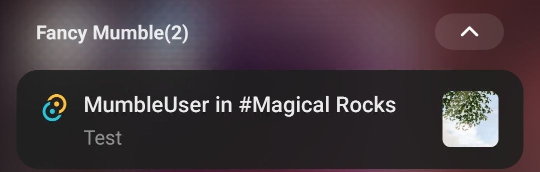 Phone showing a push notification from the server